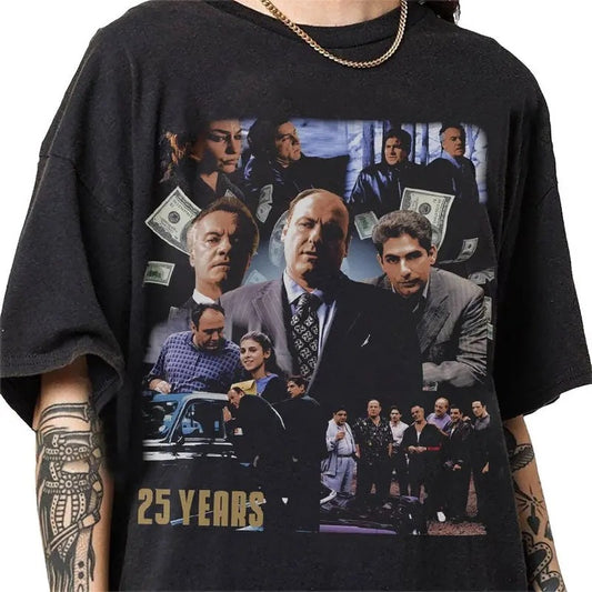 The Sopranos 90s Vintage Bootleg Style T-Shirt, Classic Retro Graphic Unisex Tee Gift For Men and Women