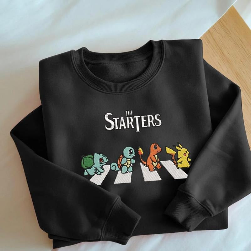 The Starter PKM Sweatshirt, Embroidery Anime Tshirt, PKM University, Anime Shirt, Unisex Shirt Hoodie | DripVista.com