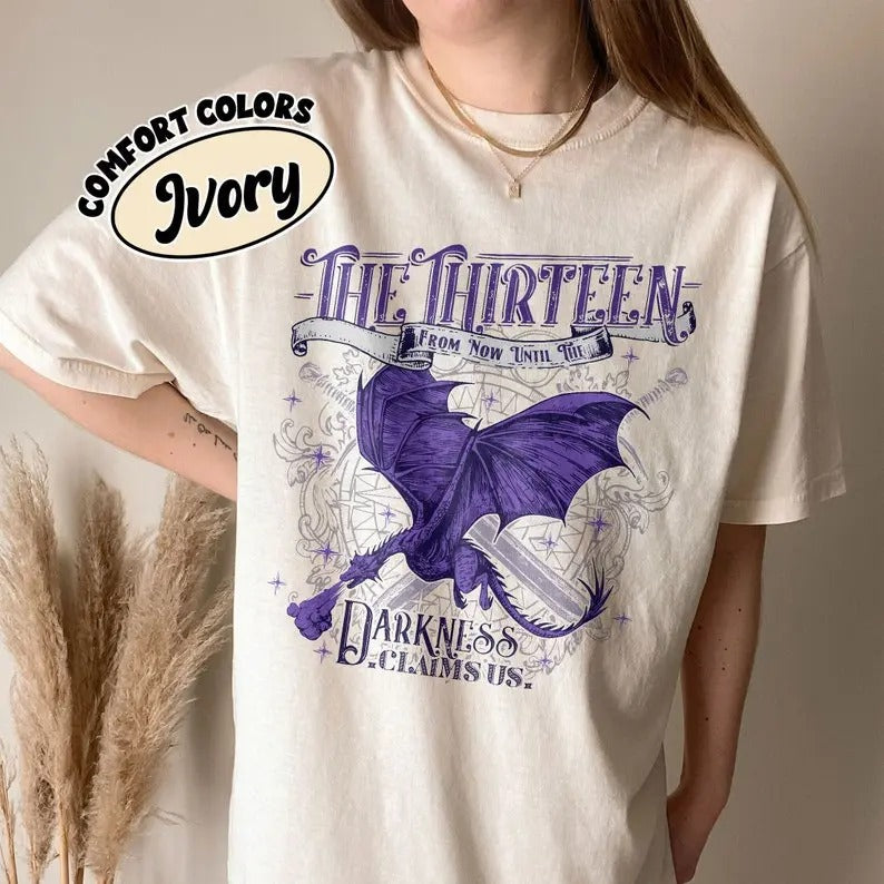 The Thirteen From Now Until The Darkness Claims Sweater T-Shirt, Throne Of Glass SJM Merch Booktok shirt Short Sleeve...
