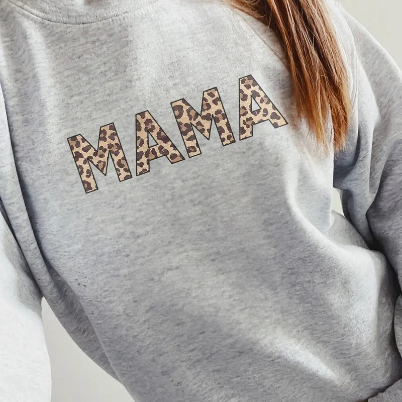 The Tolers | Mama Leopard Print Sweatshirt T-Shirts, Hoodie | DripVista.com