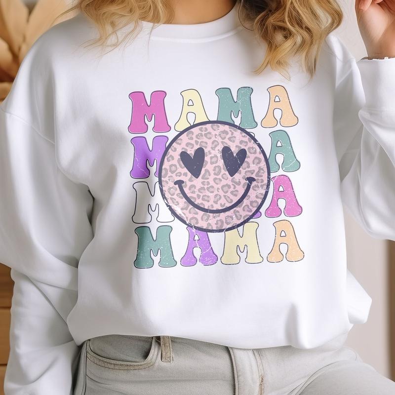 The Tolers | Mama Smiley Sweatshirt T-Shirts, Hoodie | DripVista.com