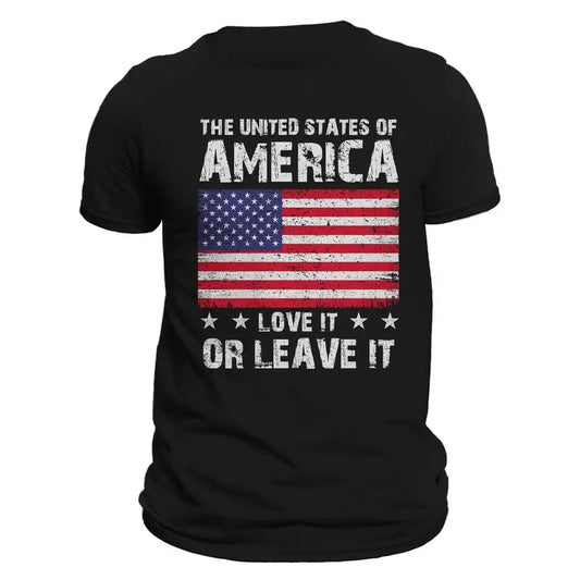 The United States of America Love It or Leave It T-Shirt Casual Crewneck
