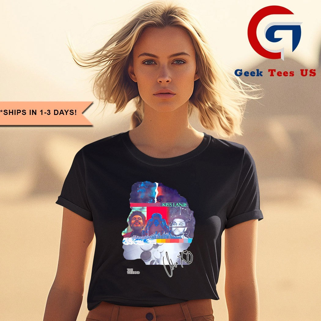 The Weeknd head collage signature shirt