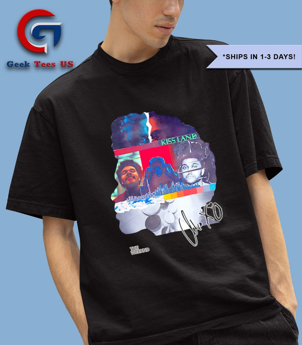 The Weeknd head collage signature shirt