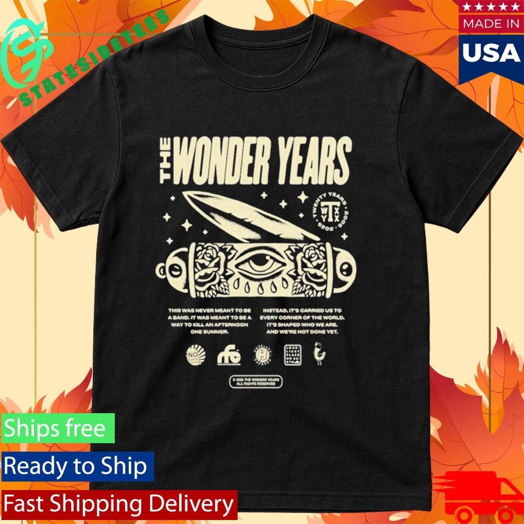 The Wonder Years Hoodie Tee BLACK 20 Year Anniversary Shirt