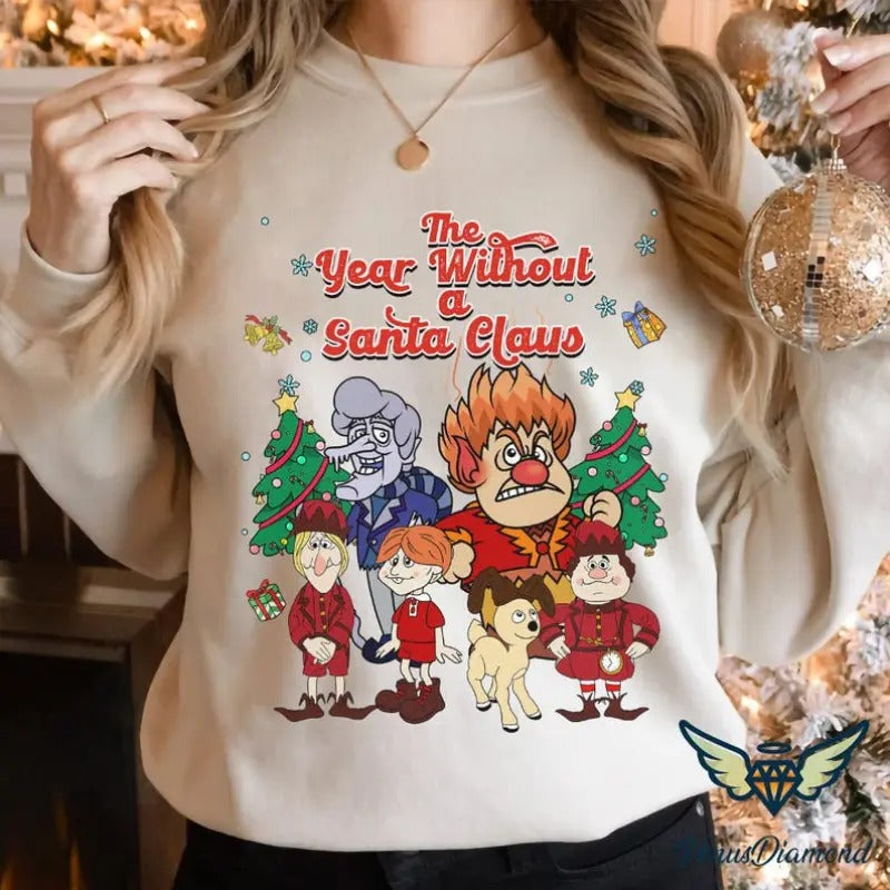 The Year Without A Santa Claus Sweatshirt, Snow Miser Heat Miser Shirt, Miser Brothers Shirt, Family Matching, Christmas...