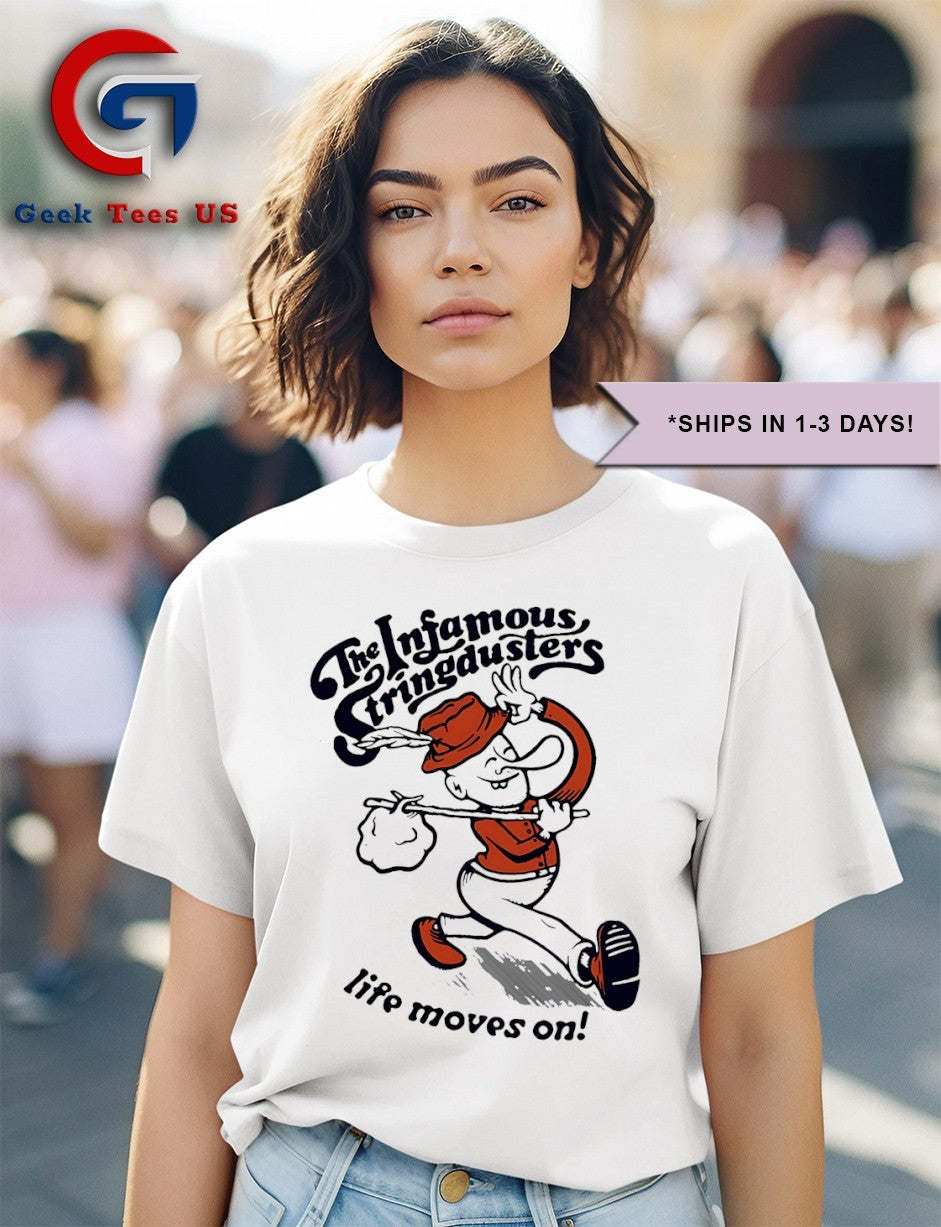 The infamous stringdusters life moves on shirt