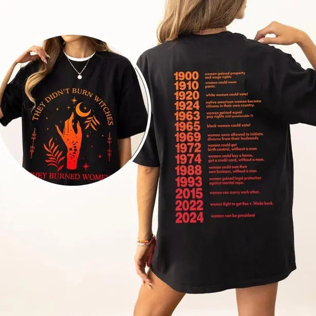 They Didn't Burn Witches They Burned Women Shirt, Halloween Shirt, Witchy Feminist Shirt, throne of glass book merch