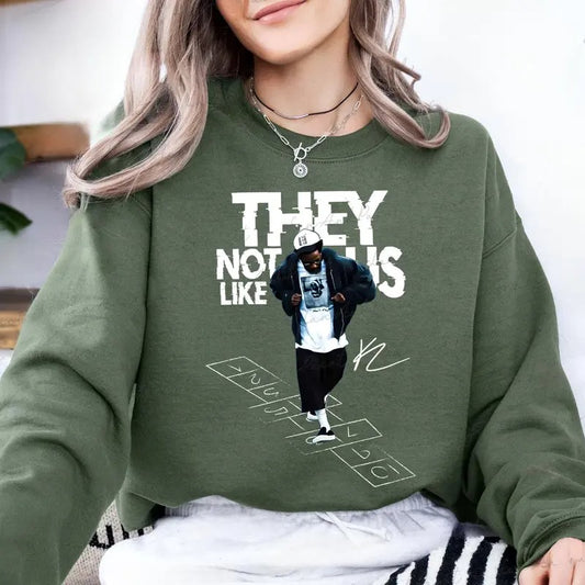 They Not Like Us Hip-Hop Merchandise Unisex Sweater, Meme Music Shirt, Hiphop Music, Character Music Gift Meme