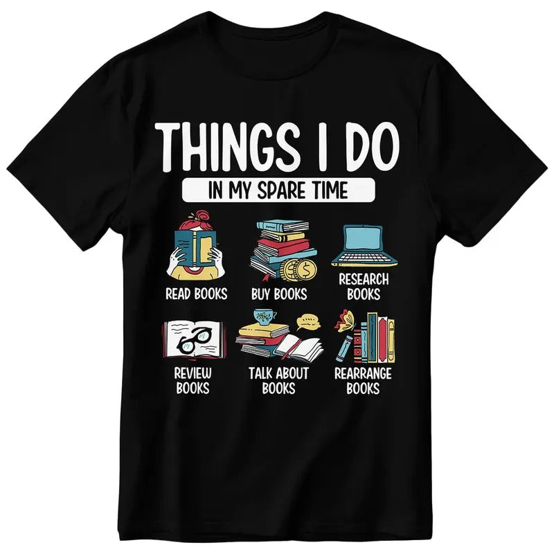 Things Swoosh Red plumber brand Red plumber brand My Spare Time Book Funny Reading Book Lover T-Shirt Hoodie, Sweatshirt