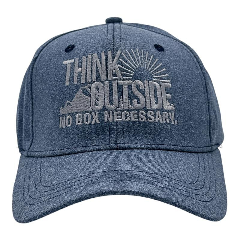 Think Outside Hat Funny Sarcastic Outdoors Novelty Cap Funny Hats Sarcastic  Funny Camping  Novelty Caps for Men Blue -...