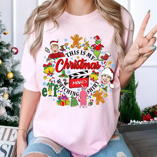 This Is My Christmas Watching Shirt, Christmas Movie Shirt, Christmas Friends Sweatshirt, Christmas Movies Tshirt