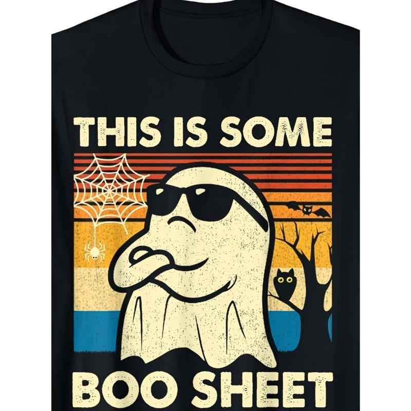 This Is Some Boo Sheet Cool Cute Ghost Retro Funny Halloween Men Women T-Shirt made in usa Hoodie, Sweatshirt | DripVista.com