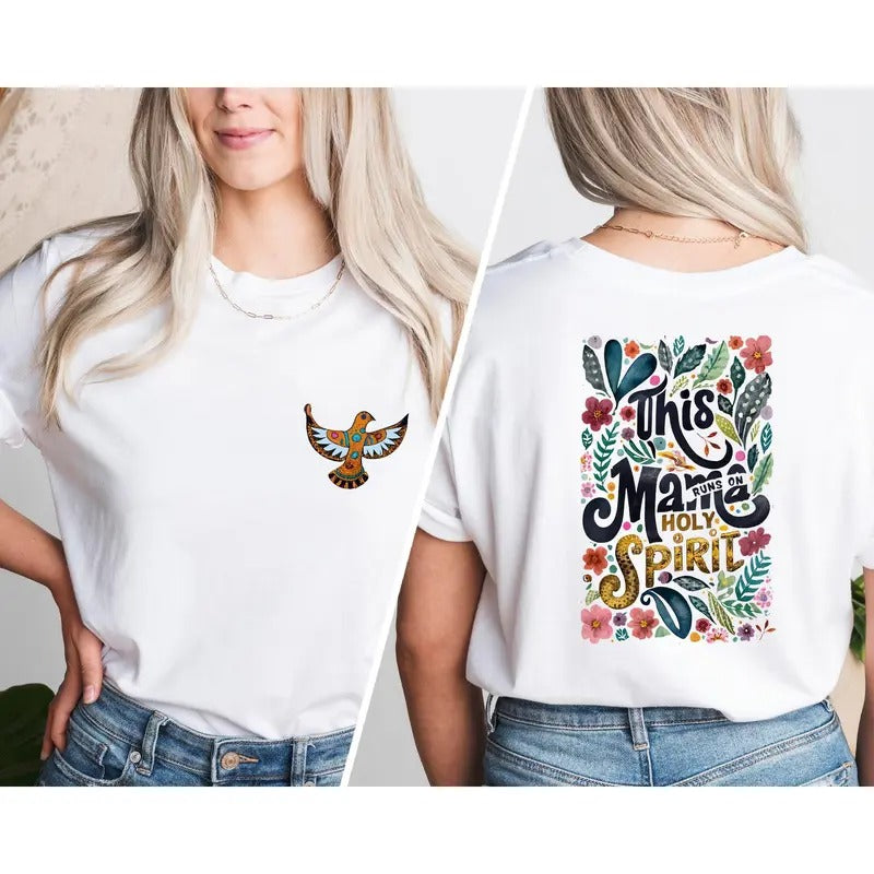 This Mama Runs on Holy Spirit T Shirt, Christian Mom Gifts, Gift For Mommy, Mom Gift, Christian Mama Shirt, Christian...