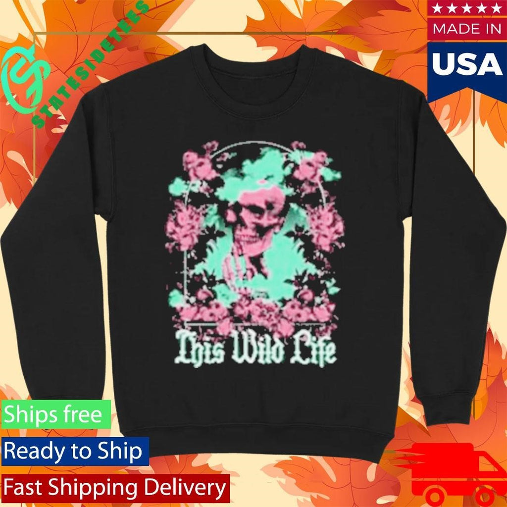 This Wild Life Floral Skeleton Shirt