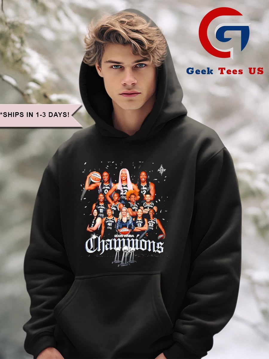 Three of a kind Las Vegas Aces WNBA Finals Champions 2025 poster shirt