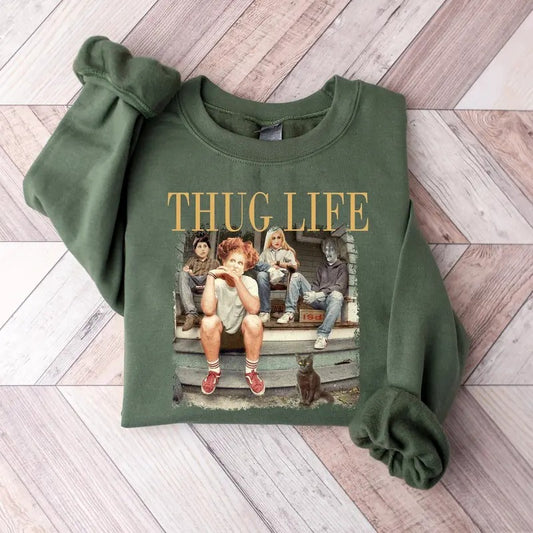Thug Life Bad Witches Sweatshirt, Retro Sanderson Sisters Shirt, Thug Life Halloween Sweater, Bad Witches T-Shirt