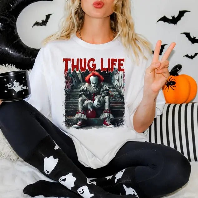Thug Life Halloween Bad Witches Shirt, Retro Witches Movie Shirt, Retro Halloween Character T Shirt, Halloween Sanderson Sisters Gift style 06
