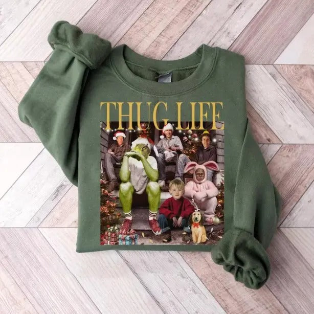 Thug Life Holiday Style T-Shirt Christmas Attitude Graphic Tee