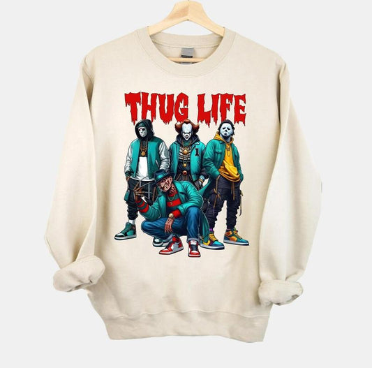 Thug Life Horror Movie Shirt, Friends Horror Characters Shirt, Horror Movie Killers Shirt, Scary Shirt, Halloween Shirt, Friend Horror Shirt style 02
