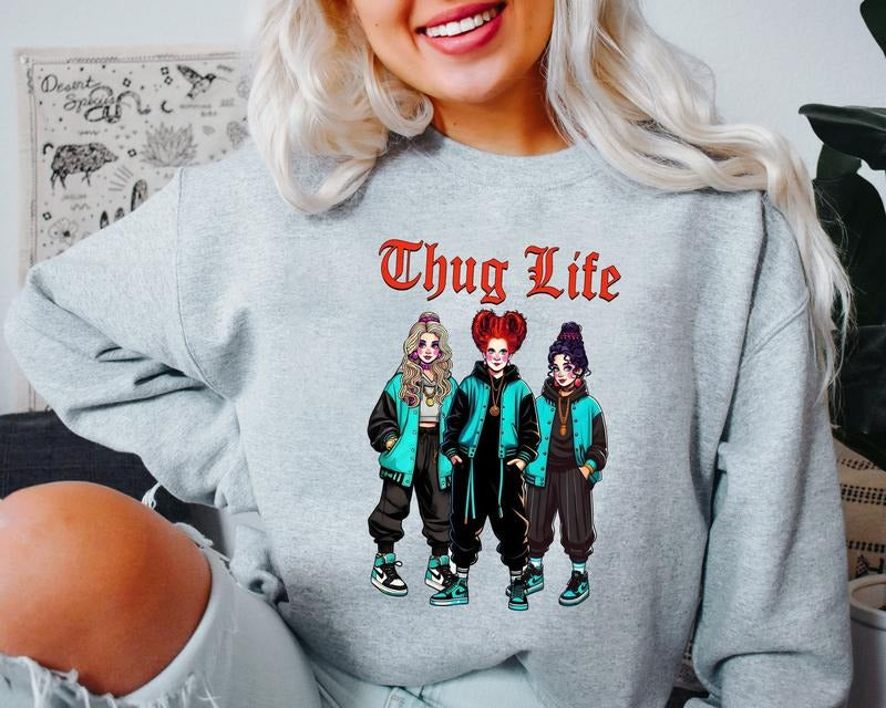 Thug Life Horror Movie Shirt, Friends Horror Characters Shirt, Horror Movie Killers Shirt, Scary Shirt, Halloween Shirt,...