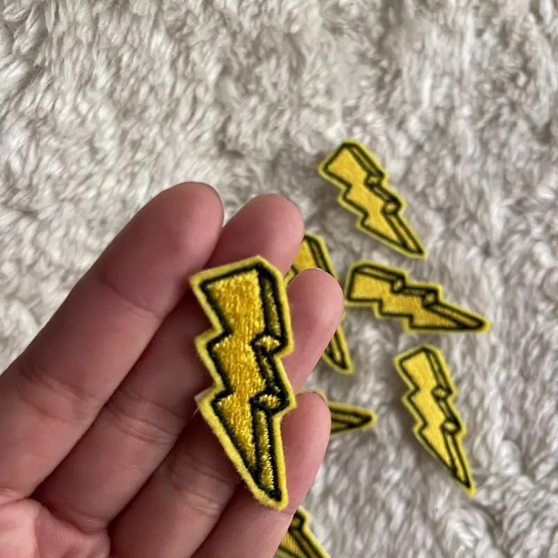 Thunder Bolt Iron On Patch Embroidered Patch T-Shirts, Hoodie, Sweatshirt | DripVista.com