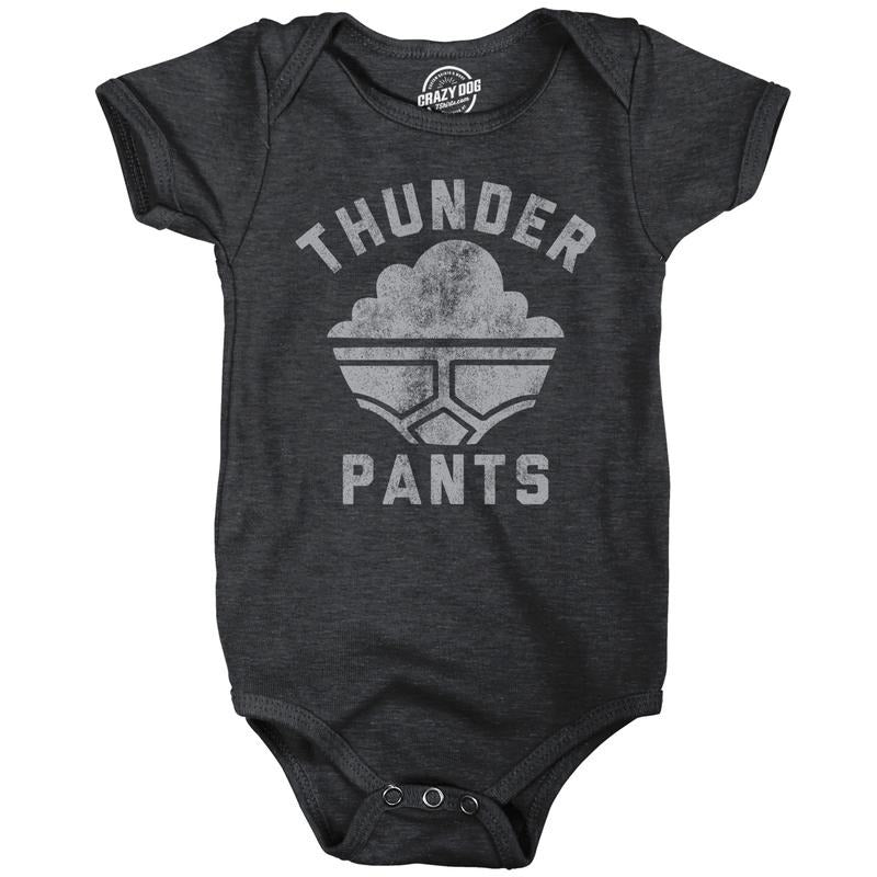 Thunder Pants Baby Bodysuit Funny Sarcastic Poop Graphic Novelty Jumper For Infants Funny Baby Onesies Sarcastic Onesie...