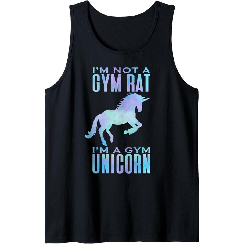 Tie-Dye Not A Gym Rat I'm A Gym Unicorn Funny Workout Tank Top Made in USA T-Shirts, Hoodie, Sweatshirt | DripVista.com