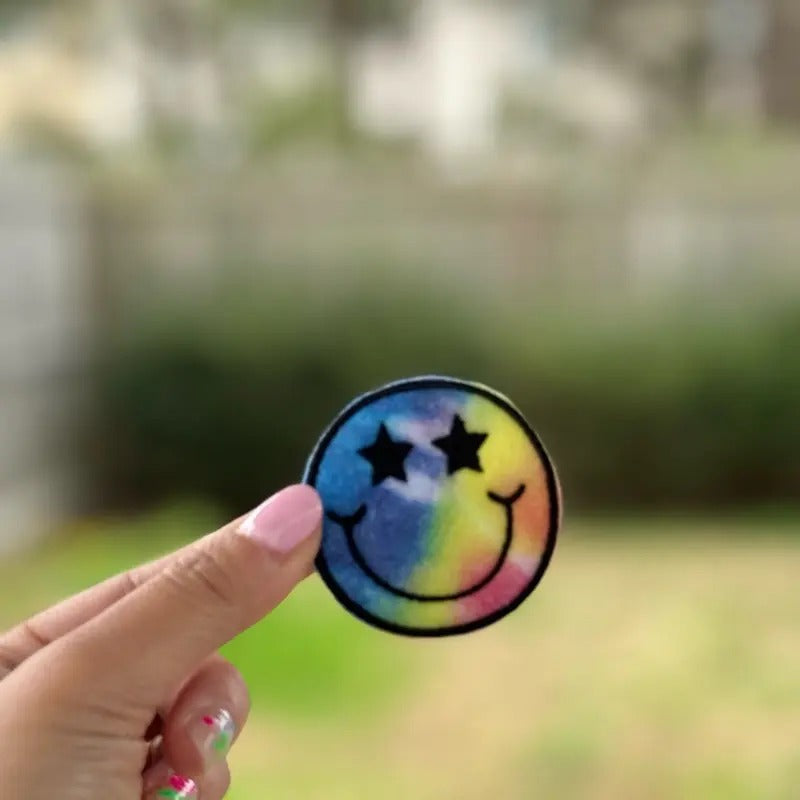 Tie Dye Smiley Face Iron On Patch T-Shirts, Hoodie, Sweatshirt | DripVista.com
