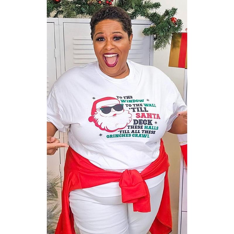 Till Santa Deck's The Halls Graphic T-Shirt Hoodie, Sweatshirt | DripVista.com