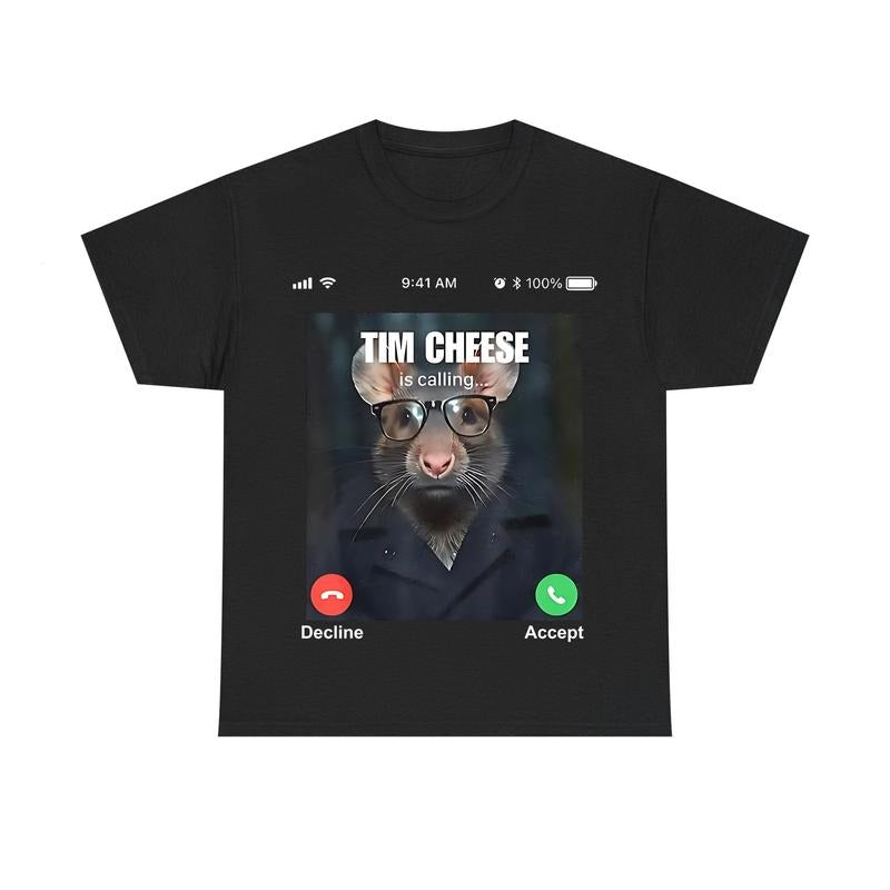 Tim Cheese Memes T-shirt, Brainrot Shirt, Stupid Gifts, Funny Meme Tee