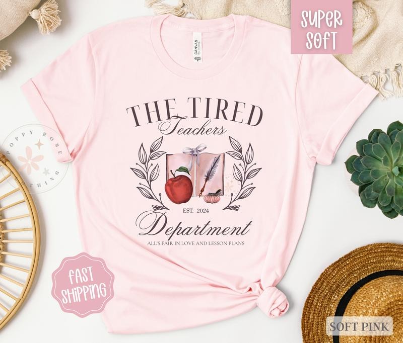 Tired Teachers Department, Teacher Shirt,  Teacher Appreciation Gift for Teacher Hoodie, Sweatshirt | DripVista.com