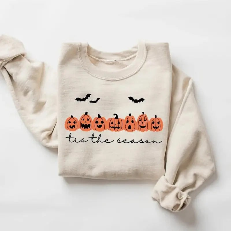 Tis The Season Halloween Sweatshirt,Halloween Sweatshirt,Spooky Season,Halloween Design Shirt,Halloween Gift Menswear Hoodie