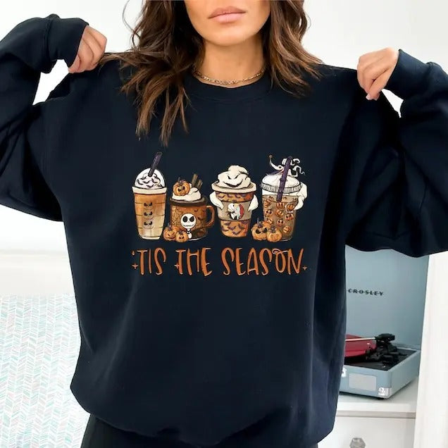 Tis The Season Hoodie, Pumpkin Hoodie, Halloween Hoodie T-Shirts, Sweatshirt | DripVista.com