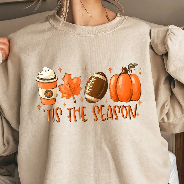 Tis the Season Fall Football Sweatshirt T-Shirts, Hoodie | DripVista.com