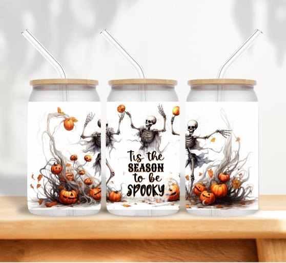 Tis the Season to be Spooky Glass Tumbler T-Shirts, Hoodie, Sweatshirt | DripVista.com