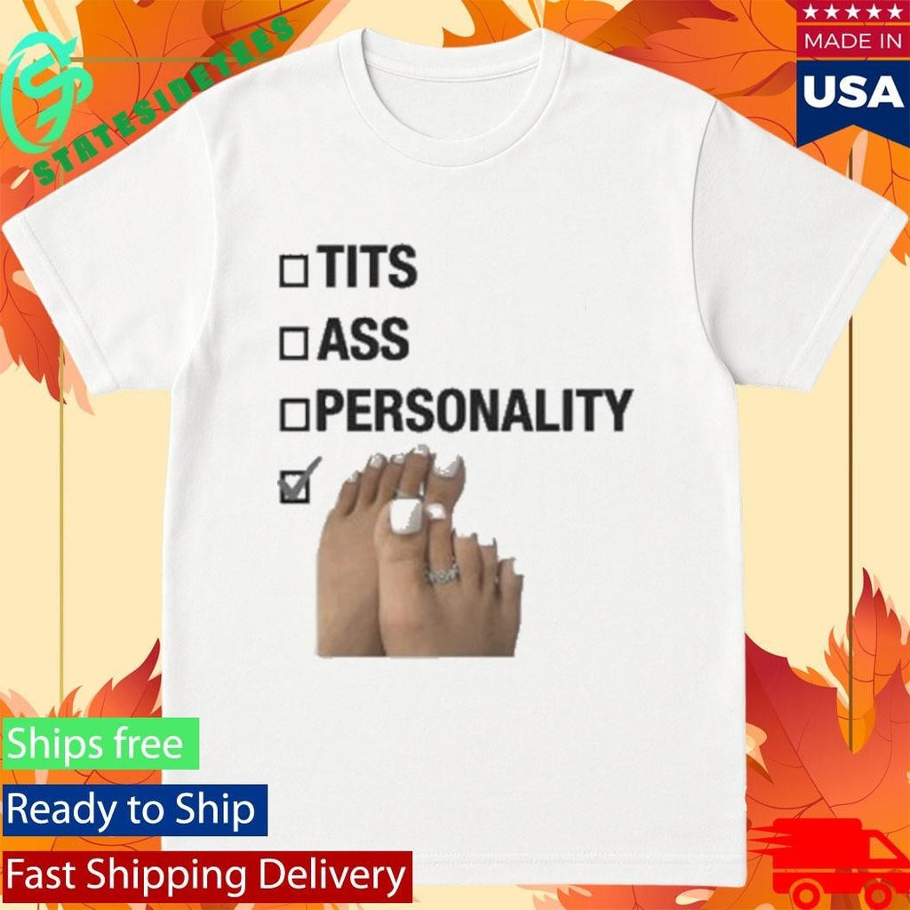 Tits Ass Personality Toes Checklist Shirt