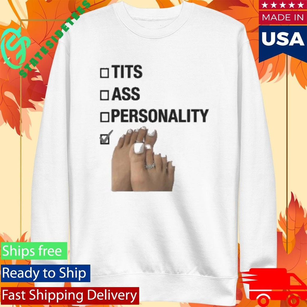 Tits Ass Personality Toes Checklist Shirt