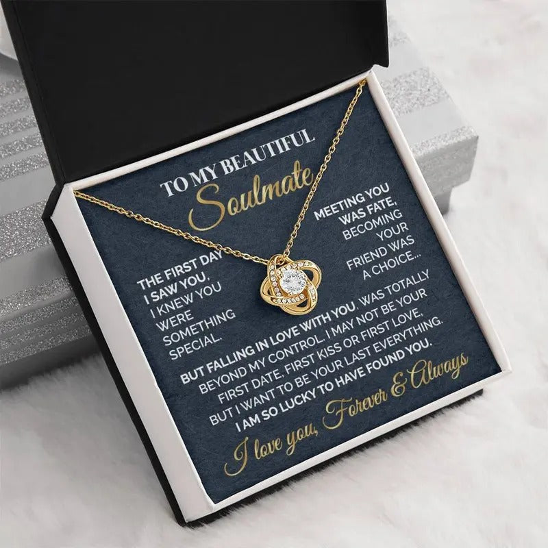 To My Beautiful Soulmate Necklace, Soulmate Gift For Her, Wife Girlfriend Gift, Anniversary Gift For Her, Girlfriend...