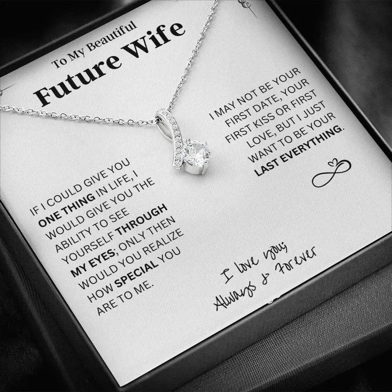 To My Future Wife Necklace For Future Wife, Sentimental Gifts For Bride, Wedding Day Necklace Gift, Necklace For Fiance,...