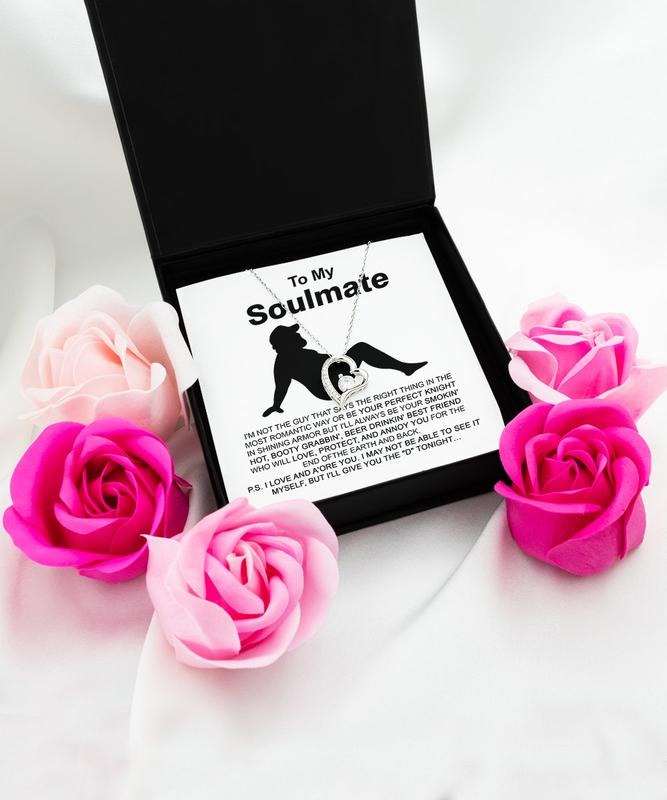 To My Soulmate Necklace, Gift For Wife, Girlfriend, Fiance, Anniversary Gift, Valentine's Day Necklace Gift, Soulmates...