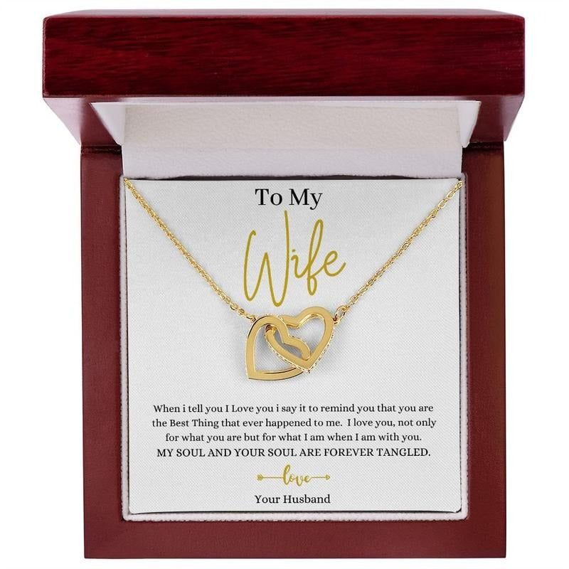 To My Wife Necklace, Perfect Wife Birthday Gift from Husband. Express your love with a meaningful Necklace, complete with...