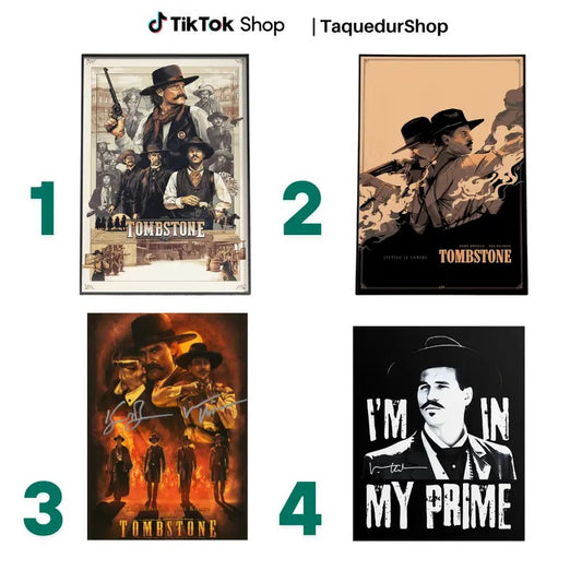 Tombstone Movie Poster, Western Cinema Wall Art, Unique Home Decor, Fine Art Print, Perfect Gift for Film Buffs
