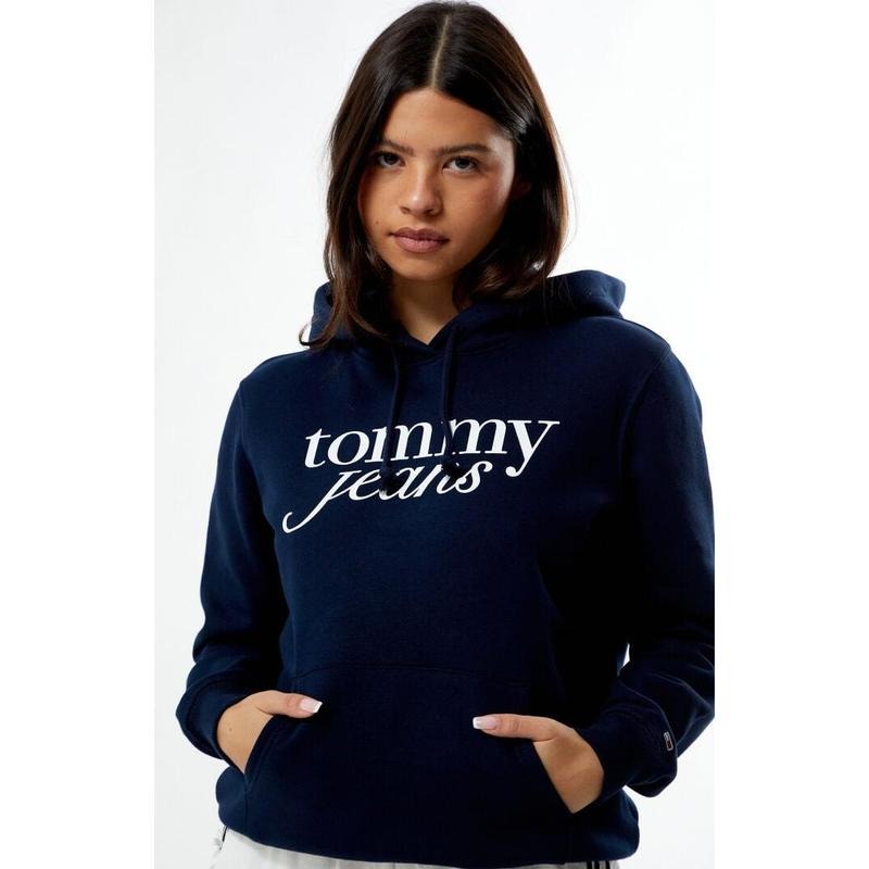 Tommy Jeans Women's Logo Hoodie T-Shirts, Sweatshirt | DripVista.com