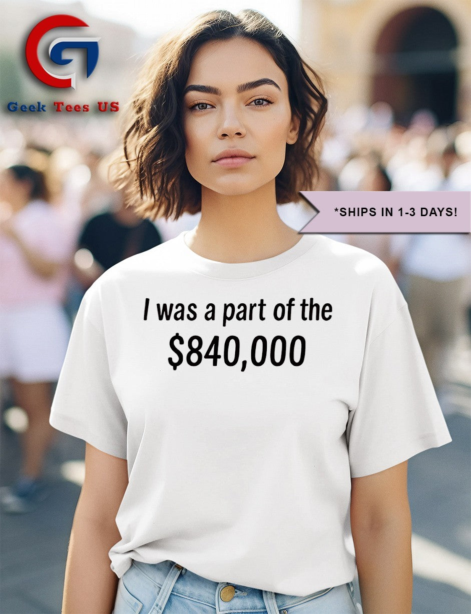 Tonatiuh wearing I was part of The 840,000 shirt