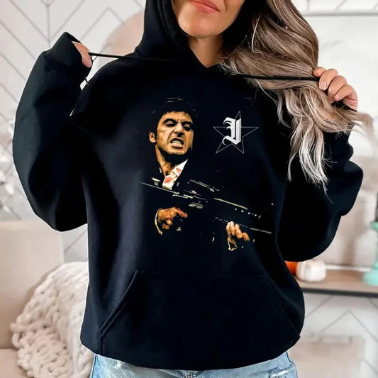 Tony Montana Scarface Jumbo Fleece Graphic Tee, Sweatshirt, Hoodie , Unisex Sweater Pullover Tee