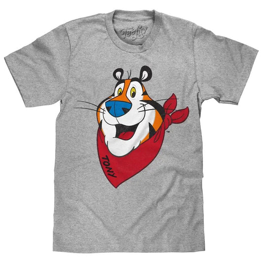 Tony The Tiger Frosted Flakes Cereal Mascot T-Shirt - Athletic Heather Gray