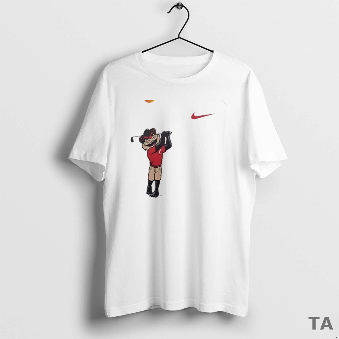 Top Cincinnati Bearcats Mascot Playing Golf Circle T Shirt Sweater Hoodie, Sweatshirt | DripVista.com
