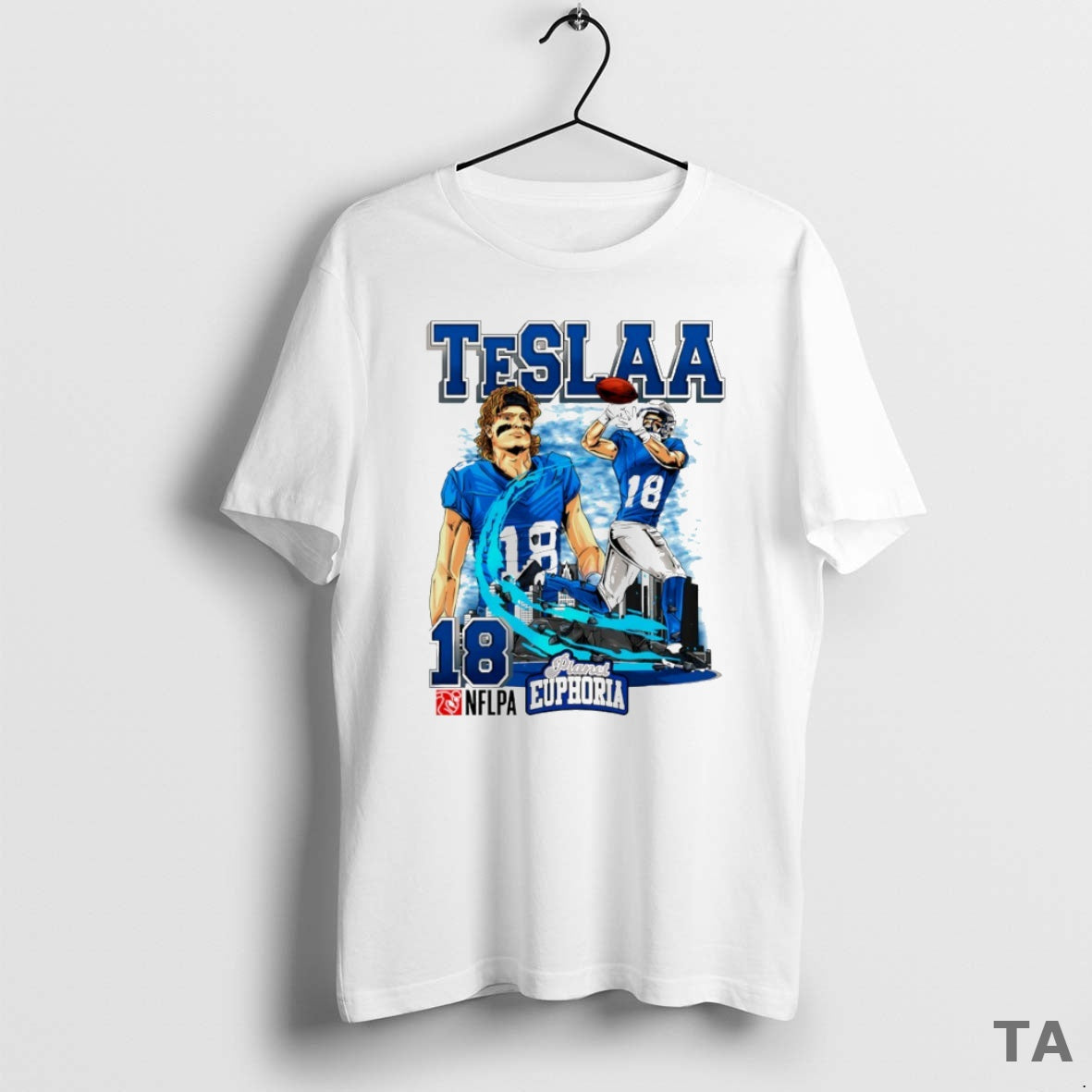 Top Isaac Teslaa 18 Detroit Lions Football Comic Circle T Shirt Sweater Hoodie, Sweatshirt | DripVista.com