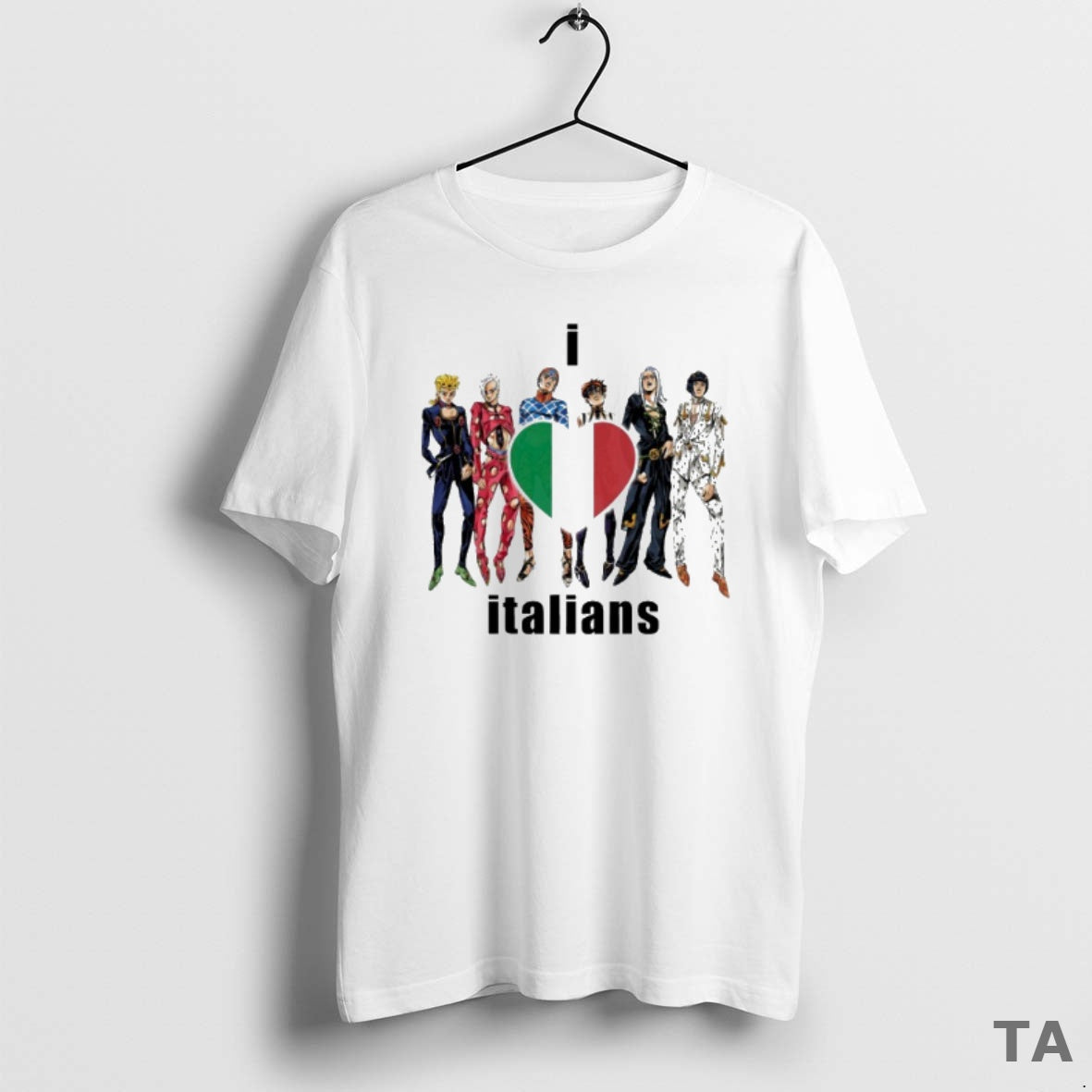 Top Jojos Bizarre Adventure I Love Italians T Shirt Sweater Hoodie, Sweatshirt | DripVista.com